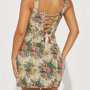 Monroe Jacquard Floral Mini Dress